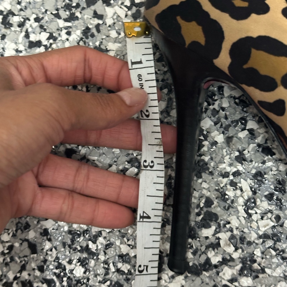 Zara Animal Print Peep Toe Heels - Picture 9 of 9